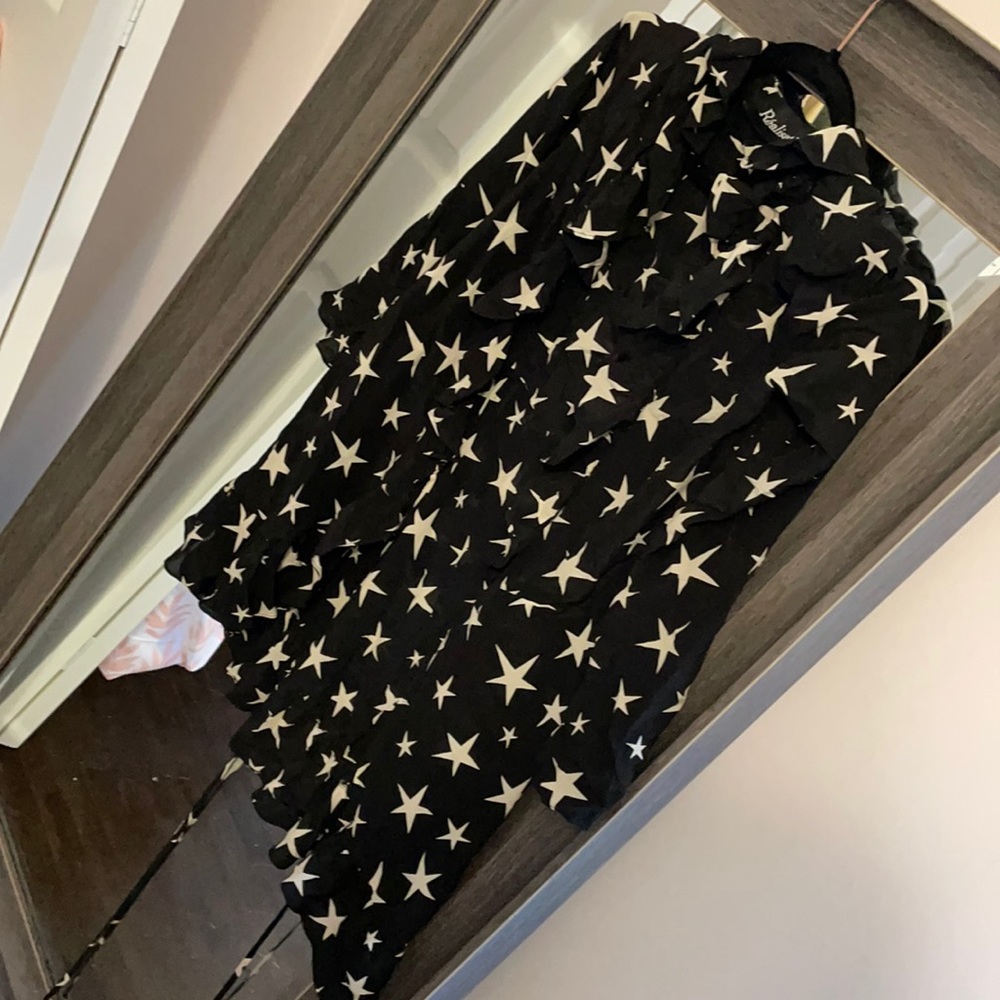 Realisation par ruffled wrap dress star xs